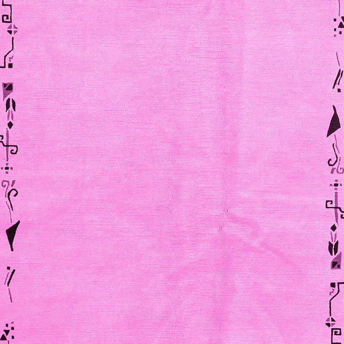 Machine Washable Solid Pink Modern Rug, wshabs3152pnk