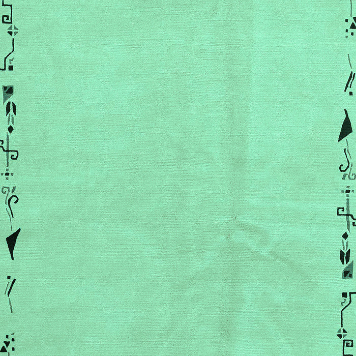 Machine Washable Solid Turquoise Modern Area Rugs, wshabs3152turq