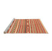 Sideview of Machine Washable Abstract Fire Red Rug, wshabs3153