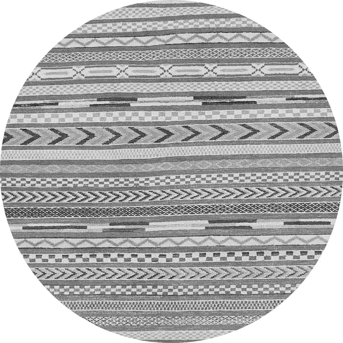 Round Abstract Gray Modern Rug, abs3153gry