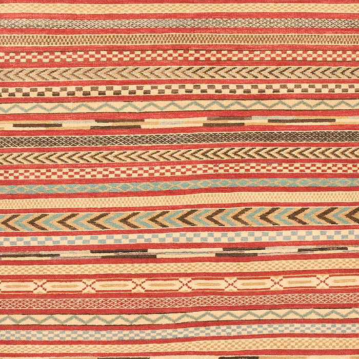 Square Machine Washable Abstract Fire Red Rug, wshabs3153