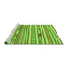 Sideview of Machine Washable Abstract Green Modern Area Rugs, wshabs3153grn