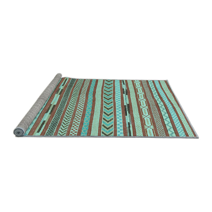 Sideview of Machine Washable Abstract Light Blue Modern Rug, wshabs3153lblu