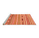 Sideview of Machine Washable Abstract Orange Modern Area Rugs, wshabs3153org