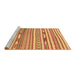 Sideview of Machine Washable Abstract Brown Modern Rug, wshabs3153brn