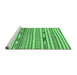 Sideview of Machine Washable Abstract Emerald Green Modern Area Rugs, wshabs3153emgrn