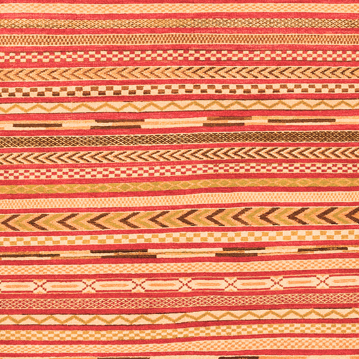 Square Machine Washable Abstract Orange Modern Area Rugs, wshabs3153org