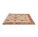 Sideview of Machine Washable Abstract Brown Gold Rug, wshabs3154