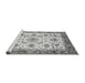 Sideview of Machine Washable Abstract Gray Modern Rug, wshabs3154gry