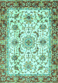 Abstract Turquoise Modern Rug, abs3154turq