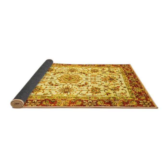 Sideview of Abstract Yellow Modern Rug, abs3154yw