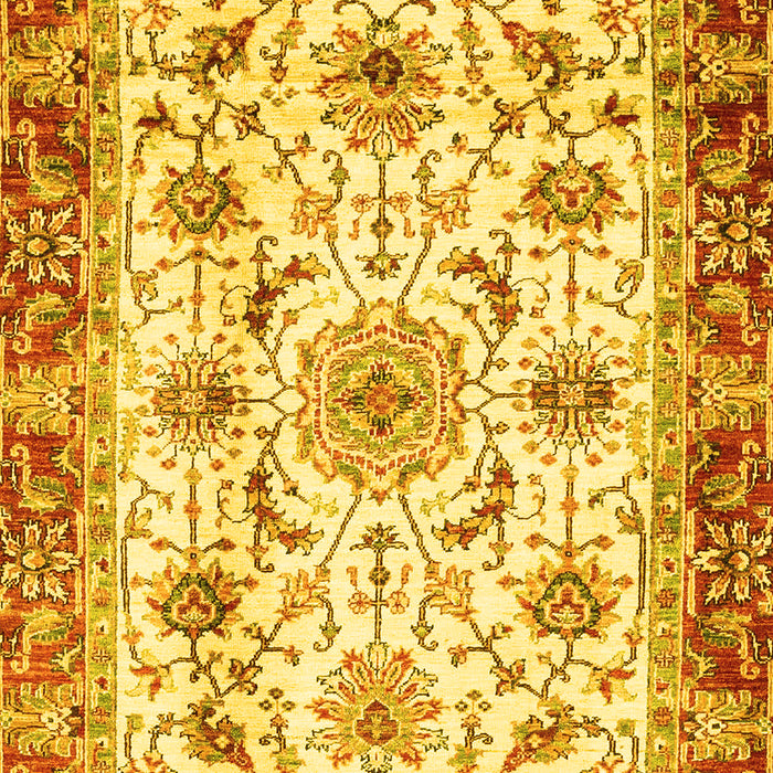 Machine Washable Abstract Yellow Modern Rug, wshabs3154yw