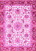 Machine Washable Abstract Pink Modern Rug, wshabs3154pnk