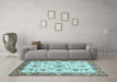 Machine Washable Abstract Light Blue Modern Rug in a Living Room, wshabs3154lblu