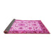 Sideview of Abstract Pink Modern Rug, abs3154pnk