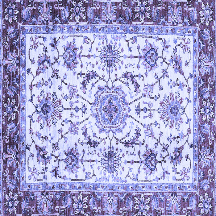Square Abstract Blue Modern Rug, abs3154blu