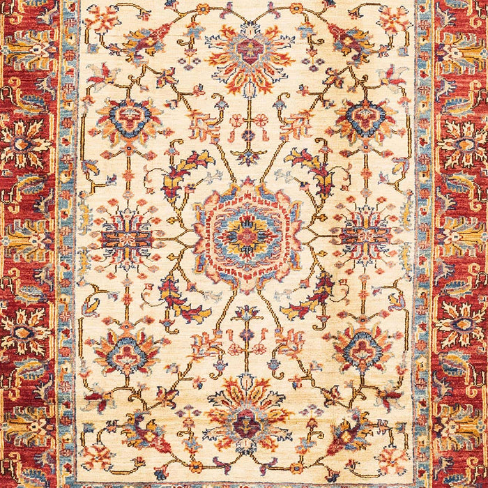 Machine Washable Abstract Brown Gold Rug, wshabs3154