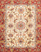 Abstract Brown Gold Modern Rug, abs3154