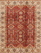 Abstract Red Modern Rug, abs3155