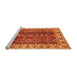 Sideview of Machine Washable Abstract Orange Modern Area Rugs, wshabs3155org