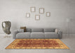 Machine Washable Abstract Brown Modern Rug in a Living Room,, wshabs3155brn