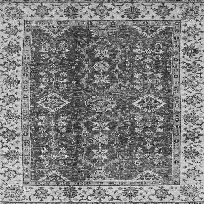 Square Abstract Gray Modern Rug, abs3155gry