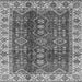 Square Abstract Gray Modern Rug, abs3155gry