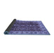 Sideview of Abstract Blue Modern Rug, abs3155blu