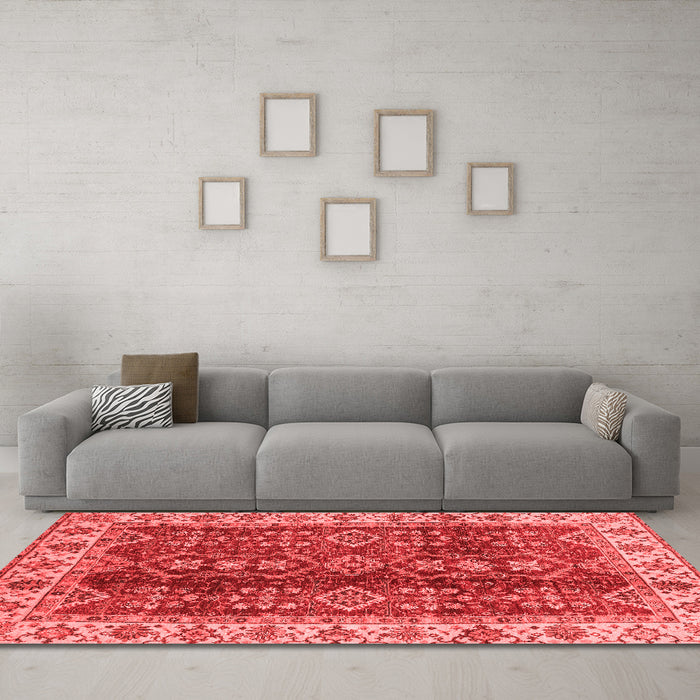 Modern Red Washable Rugs