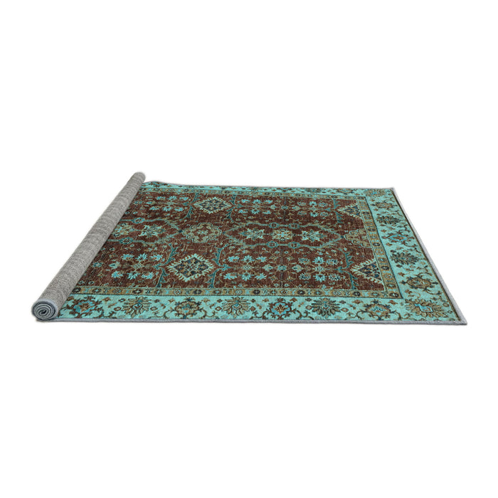 Sideview of Machine Washable Abstract Light Blue Modern Rug, wshabs3155lblu