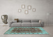 Machine Washable Abstract Light Blue Modern Rug in a Living Room, wshabs3155lblu