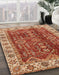 Abstract Red Modern Rug in Family Room, abs3155