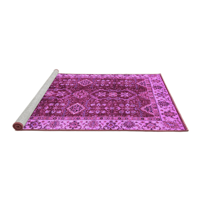 Sideview of Machine Washable Abstract Purple Modern Area Rugs, wshabs3155pur