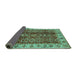 Sideview of Abstract Turquoise Modern Rug, abs3155turq