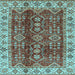 Square Machine Washable Abstract Light Blue Modern Rug, wshabs3155lblu