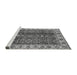 Sideview of Machine Washable Abstract Gray Modern Rug, wshabs3155gry