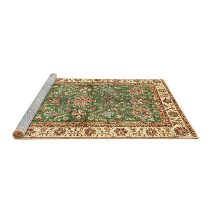 Sideview of Machine Washable Abstract Light Brown Rug, wshabs3156