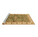 Sideview of Machine Washable Oriental Brown Traditional Rug, wshabs3156brn