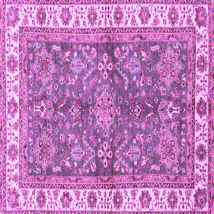 Square Machine Washable Oriental Purple Traditional Area Rugs, wshabs3156pur