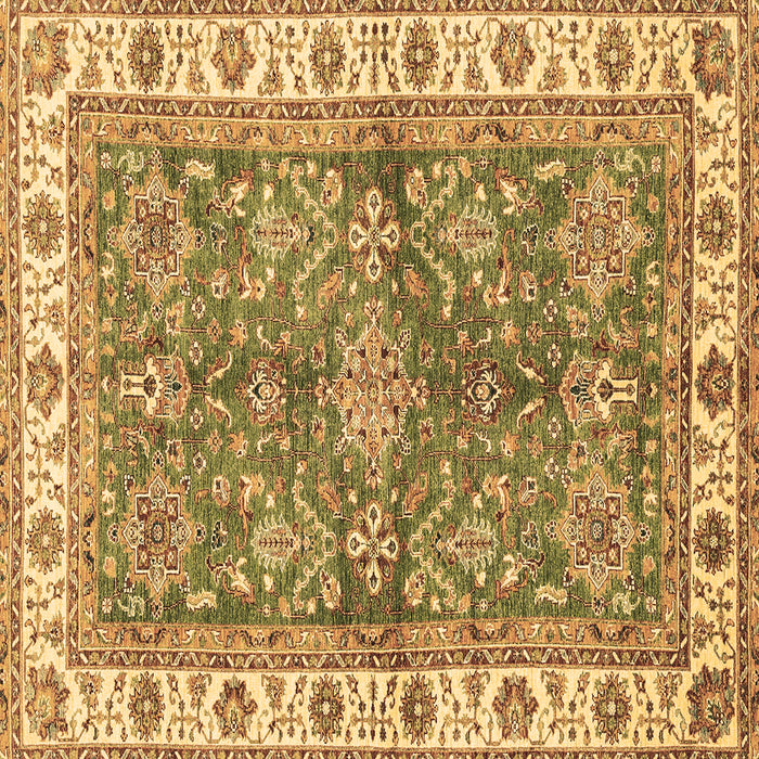 Square Oriental Brown Traditional Rug, abs3156brn