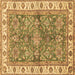 Square Oriental Brown Traditional Rug, abs3156brn