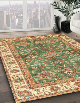 Machine Washable Abstract Light Brown Rug in a Family Room, wshabs3156