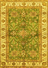 Oriental Yellow Traditional Rug, abs3156yw