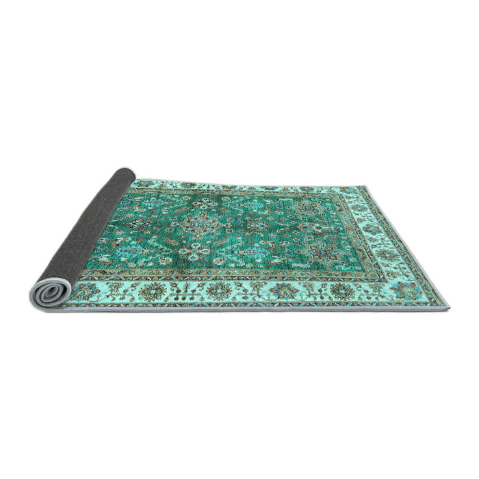 Sideview of Oriental Light Blue Traditional Rug, abs3156lblu