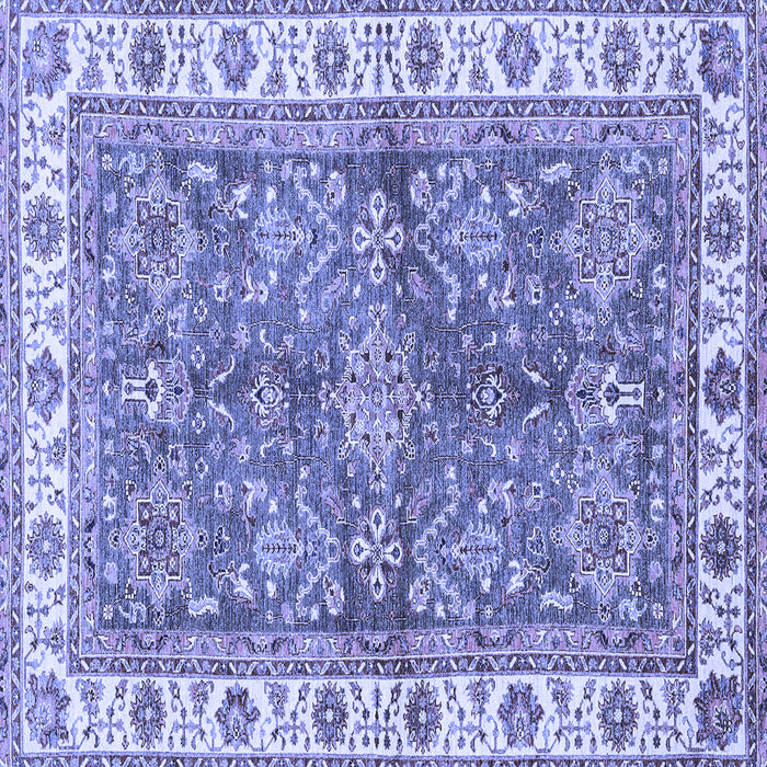 Square Machine Washable Oriental Blue Traditional Rug, wshabs3156blu