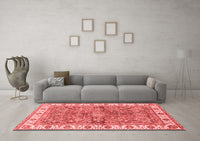 Machine Washable Oriental Red Traditional Rug, wshabs3156red