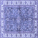 Square Oriental Blue Traditional Rug, abs3156blu