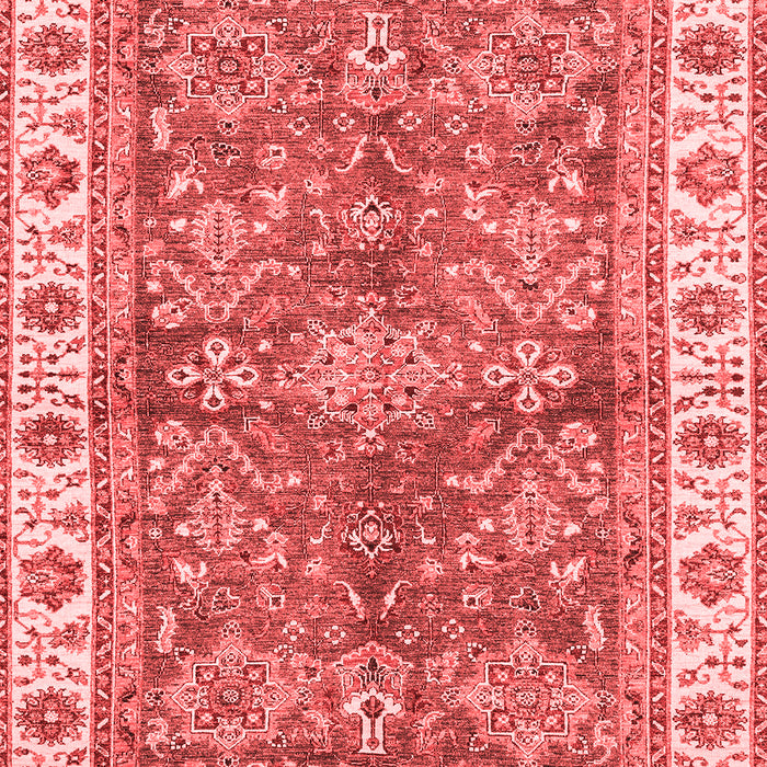 Machine Washable Oriental Red Traditional Rug, wshabs3156red