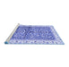 Sideview of Machine Washable Oriental Blue Traditional Rug, wshabs3157blu