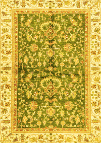 Oriental Yellow Traditional Rug, abs3157yw